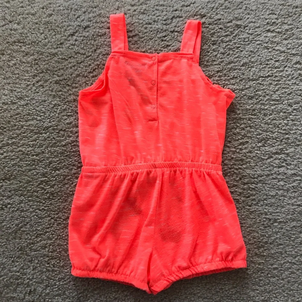 Girls Limited Too Bright Orange Romper - Picture 4 of 4